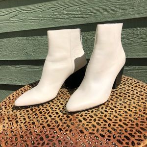 Dolce vita white ankle booties